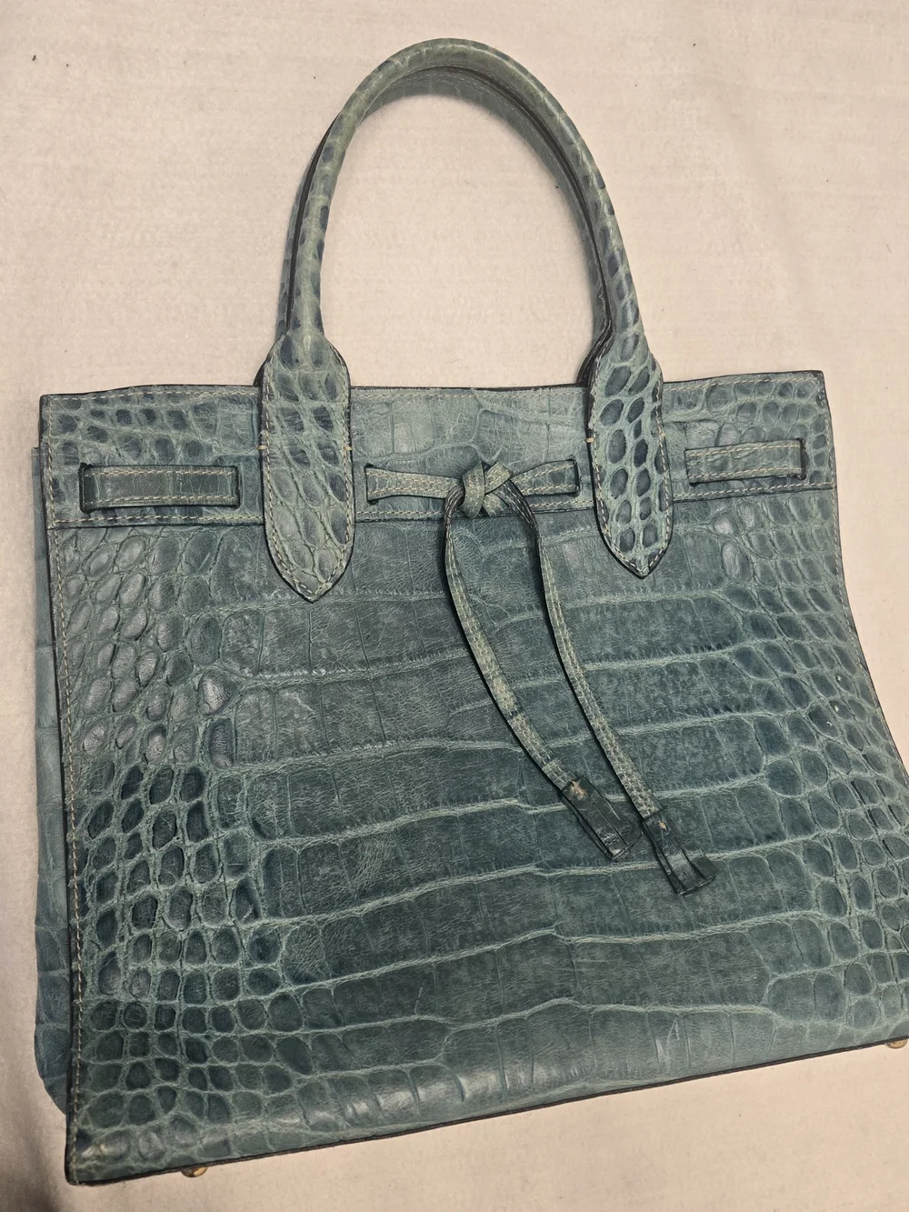 Dooney Bourke Croc-Embossed Tote Bag with Top Handles - Picture 4 of 15